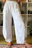 Lagen Relaxed Barrel Pant White
